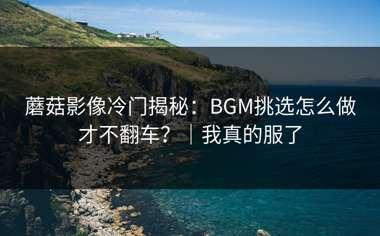 蘑菇影像冷门揭秘：BGM挑选怎么做才不翻车？｜我真的服了